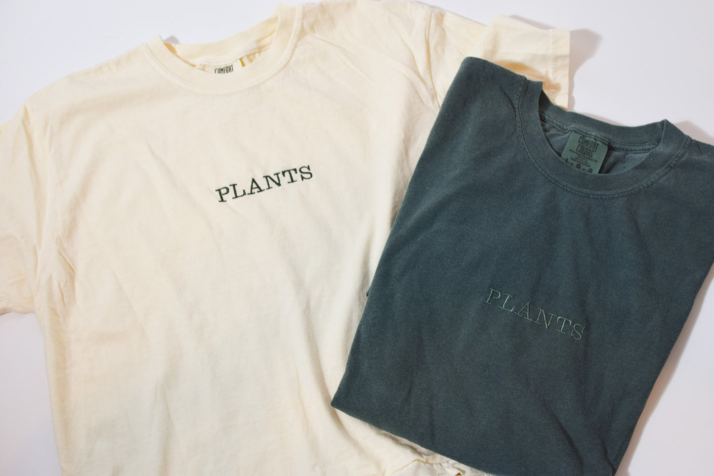 Embroidered Plants Boxy Cropped Tee